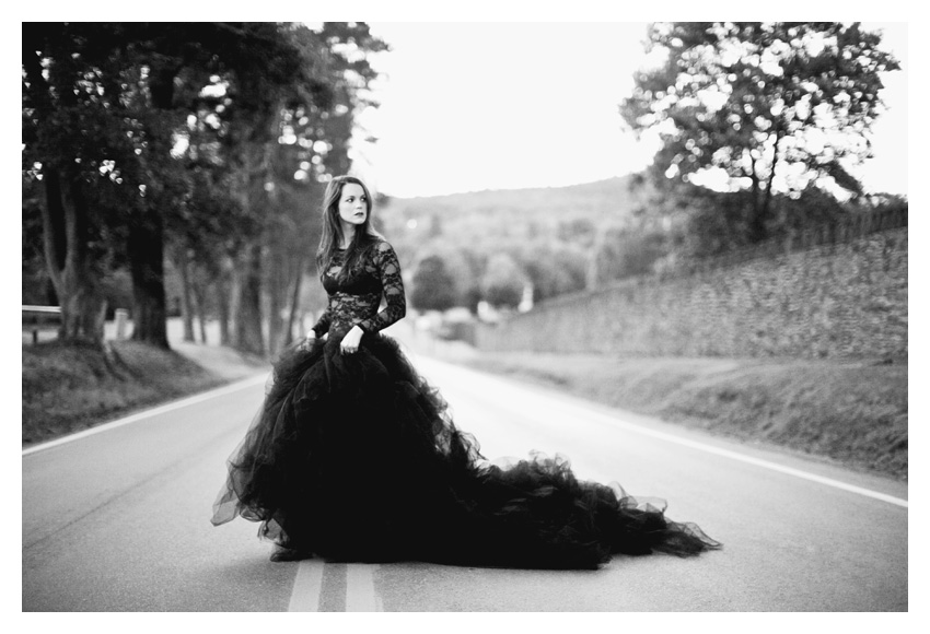 black haute couture wedding dress gown tulle tutu fashion photo portraits by Dallas wedding photographer Stacy Reeves
