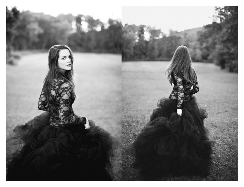 black haute couture wedding dress gown tulle tutu fashion photo portraits by Dallas wedding photographer Stacy Reeves