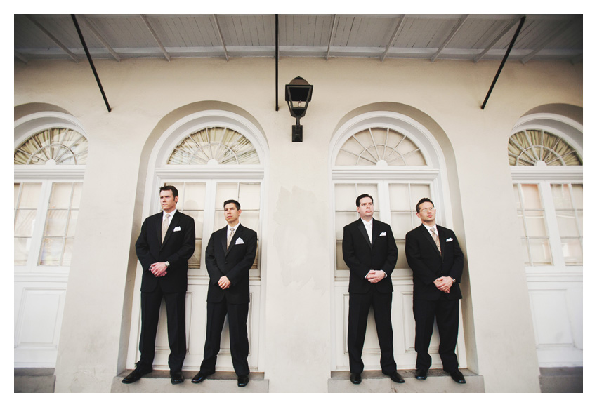 Wedding photos of Annie Gatewood and Chris Sullivan at Muriel's in the New Orleans French Quarter by Dallas wedding photographer Stacy Reeves