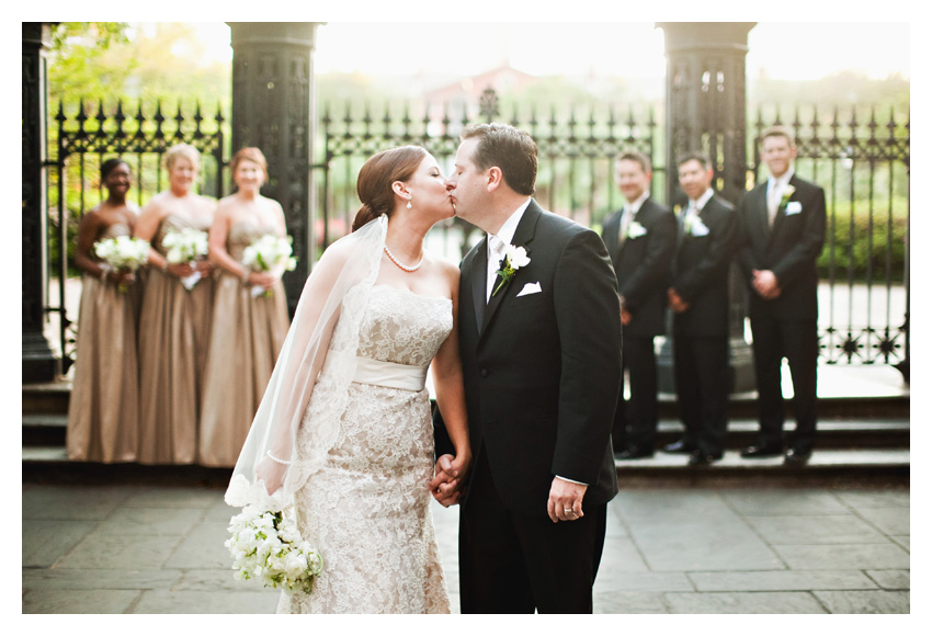 Wedding photos of Annie Gatewood and Chris Sullivan at Muriel's in the New Orleans French Quarter by Dallas wedding photographer Stacy Reeves