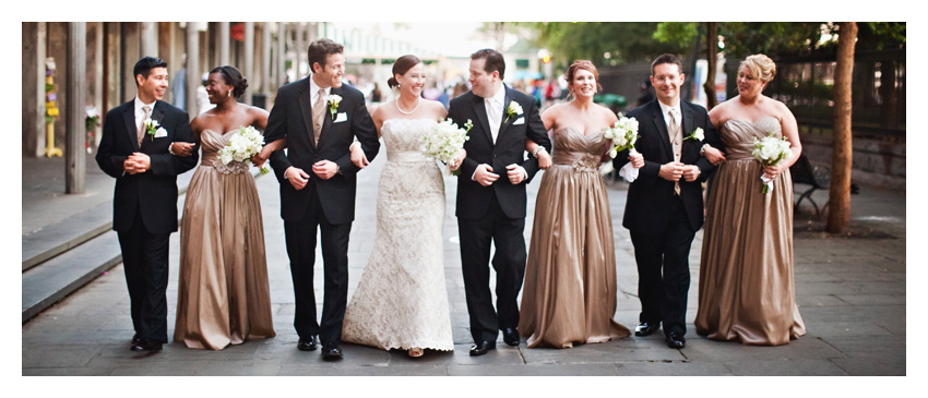 Wedding photos of Annie Gatewood and Chris Sullivan at Muriel's in the New Orleans French Quarter by Dallas wedding photographer Stacy Reeves