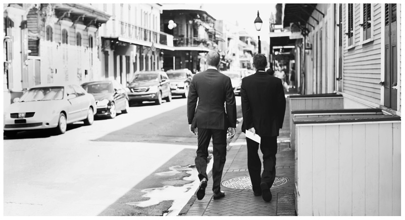 wedding photography of CheyAnne Bradfield and Doug Keese in Jackson Square, Maison Dupuy, and a reception at Bourbon Orleans by New Orleans wedding photographer Stacy Reeves