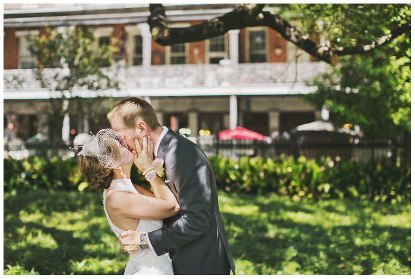 wedding photography of CheyAnne Bradfield and Doug Keese in Jackson Square, Maison Dupuy, and a reception at Bourbon Orleans by New Orleans wedding photographer Stacy Reeves