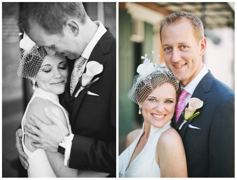 wedding photography of CheyAnne Bradfield and Doug Keese in Jackson Square, Maison Dupuy, and a reception at Bourbon Orleans by New Orleans wedding photographer Stacy Reeves