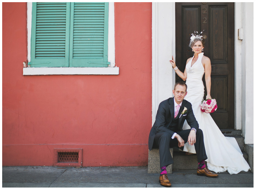 wedding photography of CheyAnne Bradfield and Doug Keese in Jackson Square, Maison Dupuy, and a reception at Bourbon Orleans by New Orleans wedding photographer Stacy Reeves