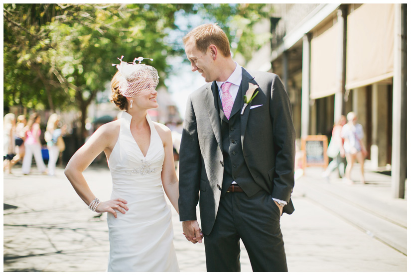 wedding photography of CheyAnne Bradfield and Doug Keese in Jackson Square, Maison Dupuy, and a reception at Bourbon Orleans by New Orleans wedding photographer Stacy Reeves