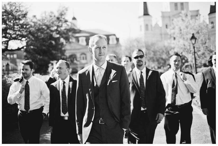 wedding photography of CheyAnne Bradfield and Doug Keese in Jackson Square, Maison Dupuy, and a reception at Bourbon Orleans by New Orleans wedding photographer Stacy Reeves