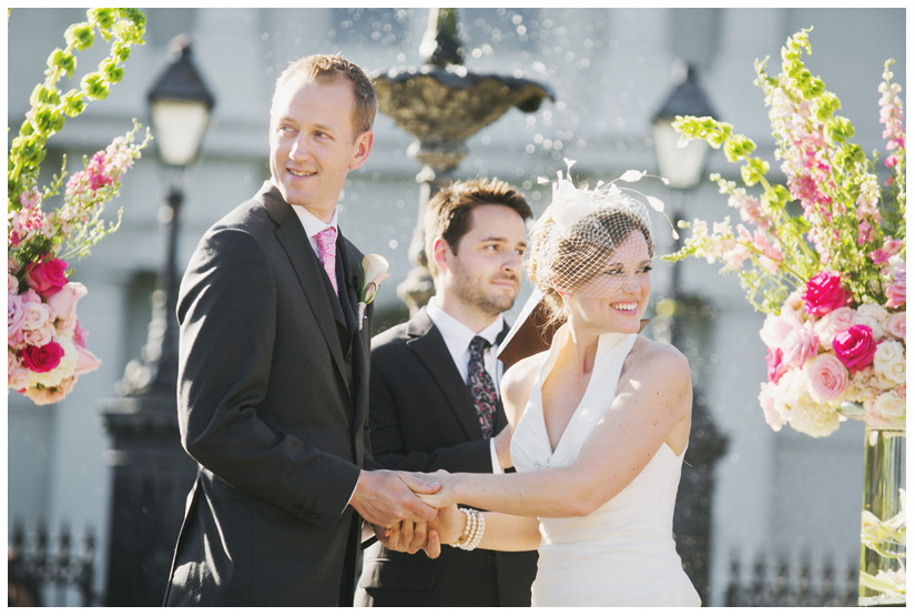 wedding photography of CheyAnne Bradfield and Doug Keese in Jackson Square, Maison Dupuy, and a reception at Bourbon Orleans by New Orleans wedding photographer Stacy Reeves