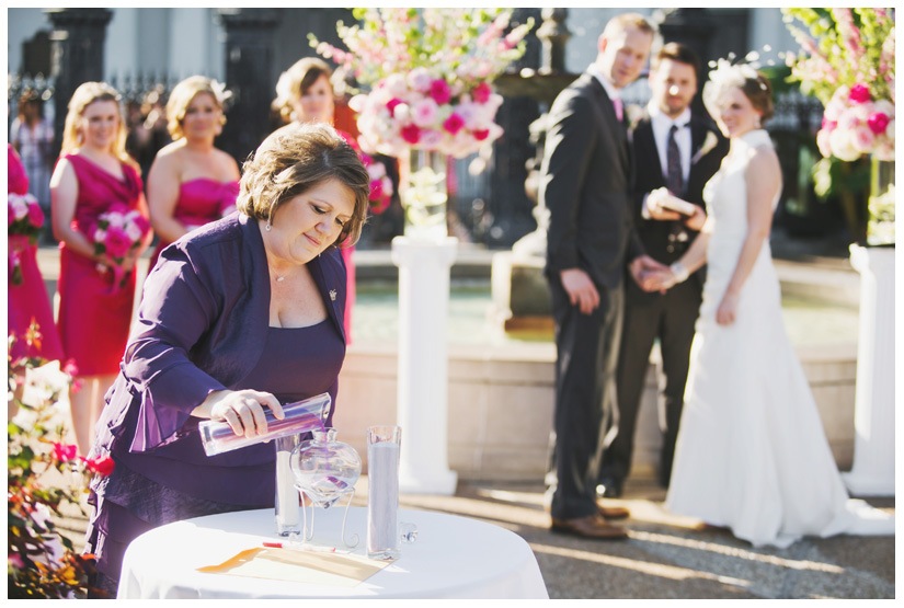 wedding photography of CheyAnne Bradfield and Doug Keese in Jackson Square, Maison Dupuy, and a reception at Bourbon Orleans by New Orleans wedding photographer Stacy Reeves