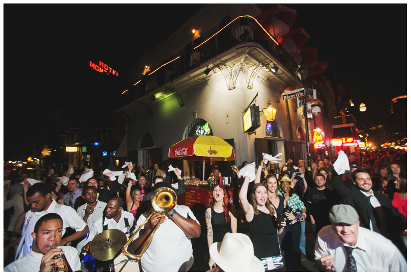 wedding photography of CheyAnne Bradfield and Doug Keese in Jackson Square, Maison Dupuy, and a reception at Bourbon Orleans by New Orleans wedding photographer Stacy Reeves