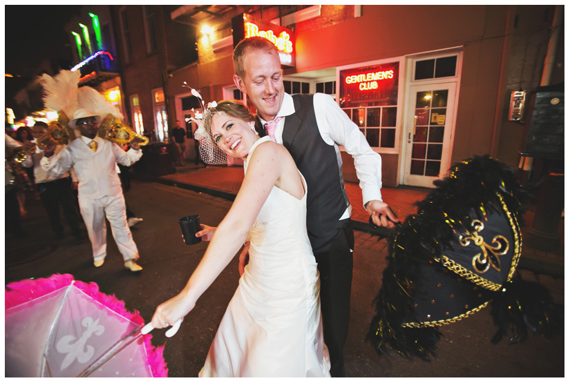 wedding photography of CheyAnne Bradfield and Doug Keese in Jackson Square, Maison Dupuy, and a reception at Bourbon Orleans by New Orleans wedding photographer Stacy Reeves