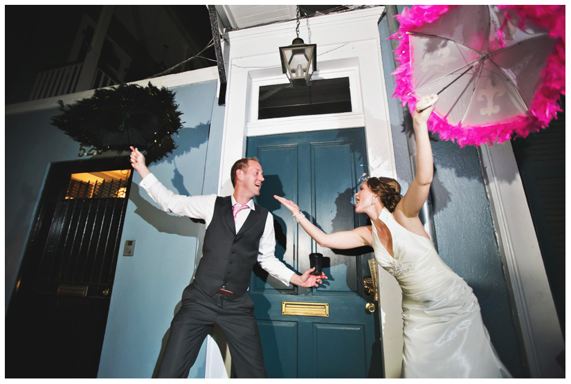 wedding photography of CheyAnne Bradfield and Doug Keese in Jackson Square, Maison Dupuy, and a reception at Bourbon Orleans by New Orleans wedding photographer Stacy Reeves