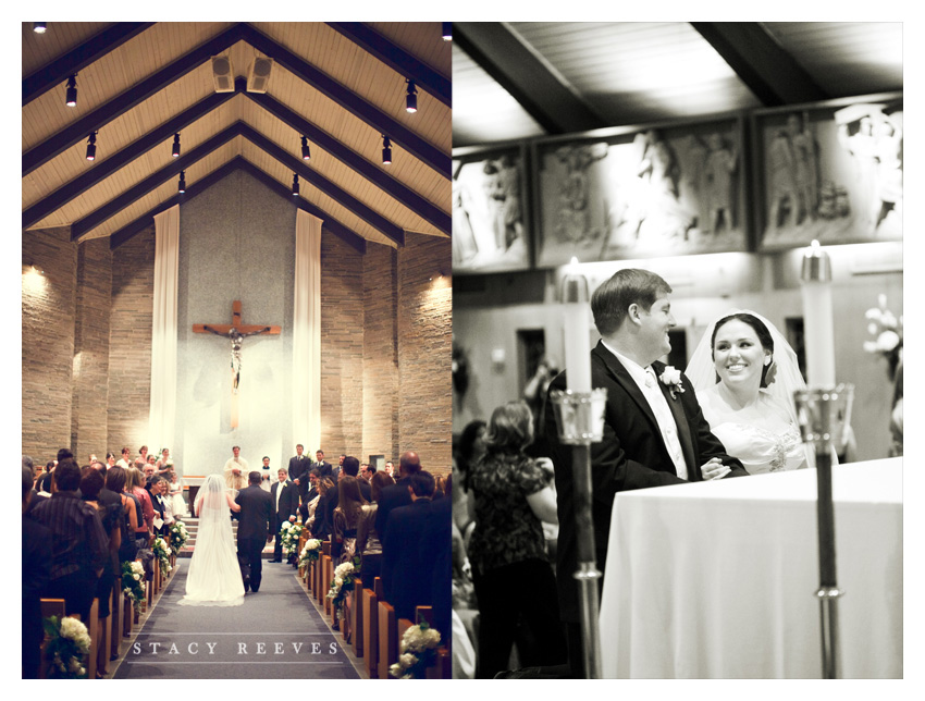 Carrie Alexander and Preston Short at Saint Rose of Lima Catholic Church and Union Station at Minute Maid Paid in Houston by Dallas wedding photographer Stacy Reeves