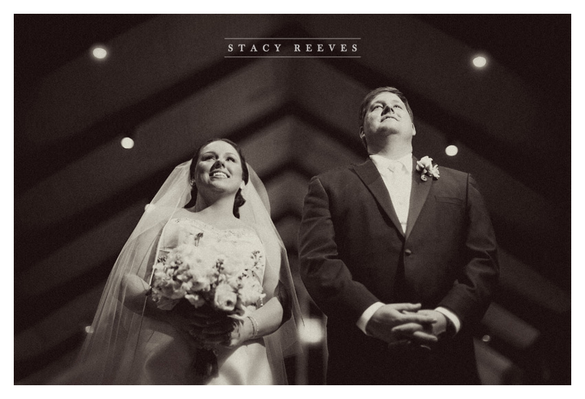 Carrie Alexander and Preston Short at Saint Rose of Lima Catholic Church and Union Station at Minute Maid Paid in Houston by Dallas wedding photographer Stacy Reeves