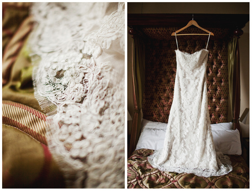 wedding dress in Dublin hotel by destination wedding photographer Stacy Reeves