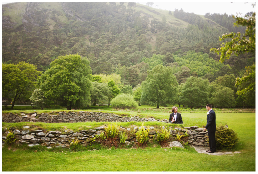 marriage wedding ceremony in ancient druid stone circle in Wicklow Mountains by destination wedding photographer Stacy Reeves