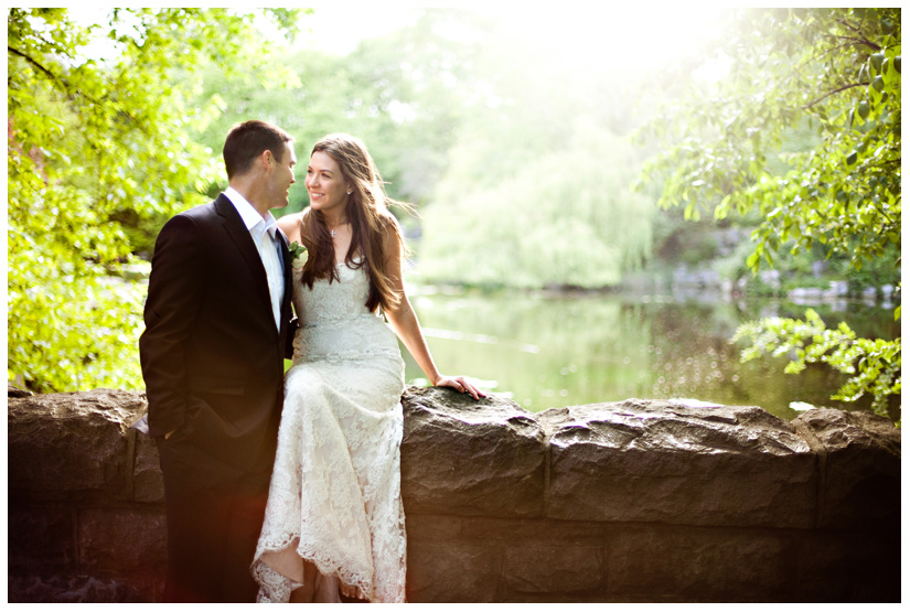 bride and groom wedding day portraits in St. Stephen's Green Park in Dublin