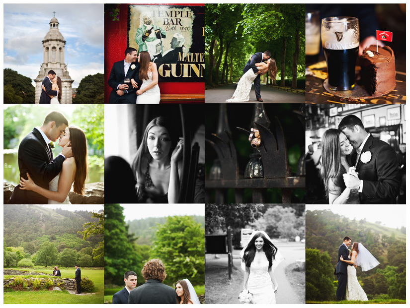 Bride and groom elope for a ceremony in an ancient druid stone circle in the foggy misty Wicklow Mountains and a Guinness at the famous Temple Bar in downtown Dublin for the Irish destination wedding of Erin Mazur and Tyler Hufstetler in Ireland by destination wedding photographer Stacy Reeves, based in Dallas