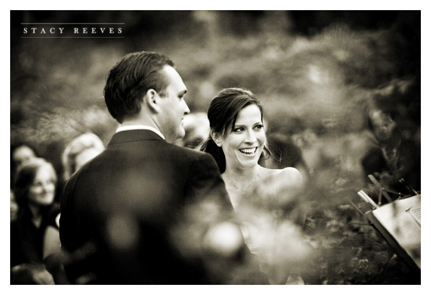 wedding ceremony and reception photos of Jennifer Jenni Neubauer and Cade Lovelace at the Fort Worth Botanical Garden Lower Rose Gardenand the Reata rooftop downtown by Dallas wedding photographer Stacy Reeves