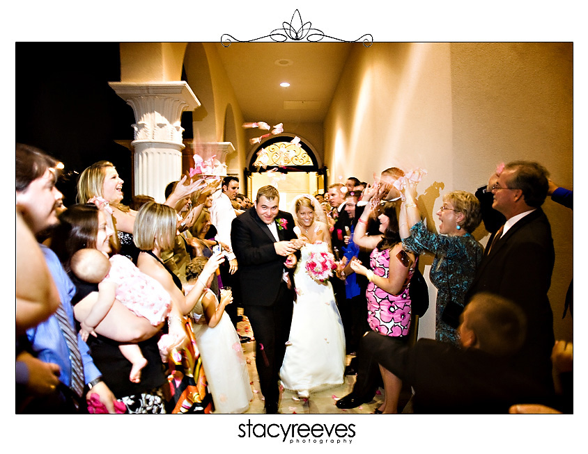 Julie Nienhiser and Jeff Cash wedding reception at Mediterranean Villa in Arlington Texas by Dallas Wedding Photographer Stacy Reeves