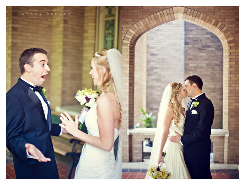 wedding of Leah Partridge and Brian Bayliss at First United Methodist Church and Crowne Plaza in downtown Houston by Dallas wedding photographer Stacy Reeves