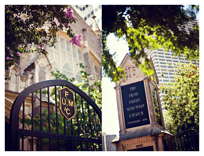 wedding of Leah Partridge and Brian Bayliss at First United Methodist Church and Crowne Plaza in downtown Houston by Dallas wedding photographer Stacy Reeves