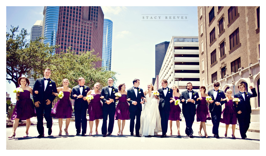 wedding of Leah Partridge and Brian Bayliss at First United Methodist Church and Crowne Plaza in downtown Houston by Dallas wedding photographer Stacy Reeves